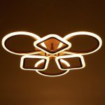 Люстра с ПДУ 671118/6 LED 126Вт диммер 3 режима 3000-6000К кофе 58х56х12 см