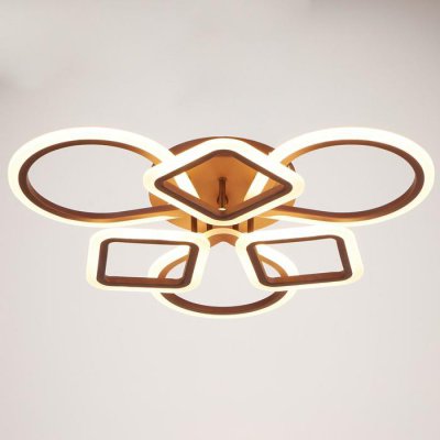 Люстра с ПДУ 671118/6 LED 126Вт диммер 3 режима 3000-6000К кофе 58х56х12 см