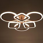 Люстра с ПДУ 671118/6 LED 126Вт диммер 3 режима 3000-6000К кофе 58х56х12 см