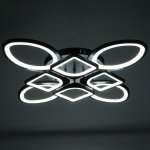 Люстра с ПДУ 671121/8 LED 216Вт диммер 3 режима 3000-6000К черный 72х54х14 см