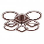 Люстра с ПДУ 671123/8 LED 168Вт диммер 3 режима 3000-6000К кофе 67х54х13 см