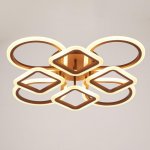 Люстра с ПДУ 671123/8 LED 168Вт диммер 3 режима 3000-6000К кофе 67х54х13 см