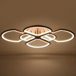 Люстра с ПДУ 671126/6 LED 216Вт диммер 3 режима 3000-6000К кофе 93х69х11 см