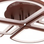 Люстра с ПДУ 671126/6 LED 216Вт диммер 3 режима 3000-6000К кофе 93х69х11 см