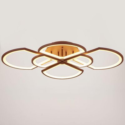 Люстра с ПДУ 671126/6 LED 216Вт диммер 3 режима 3000-6000К кофе 93х69х11 см