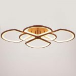 Люстра с ПДУ 671126/6 LED 216Вт диммер 3 режима 3000-6000К кофе 93х69х11 см