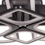 Люстра с ПДУ 671127/8 LED 240Вт диммер 3 режима 3000-6000К черный 70х70х14 см