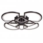 Люстра с ПДУ 671127/8 LED 240Вт диммер 3 режима 3000-6000К черный 70х70х14 см