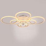 Люстра с ПДУ 671132/8 LED 224Вт диммер 3 режима 3000-6000К белый 107х82х9 см