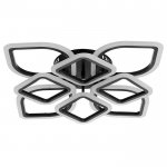 Люстра с ПДУ 671136/8 LED 160Вт диммер 3 режима 3000-6000К черный 51х51х13 см