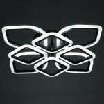 Люстра с ПДУ 671136/8 LED 160Вт диммер 3 режима 3000-6000К черный 51х51х13 см