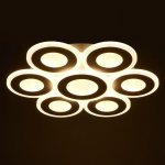 Люстра с ПДУ 671137/6 LED 204Вт диммер 3 режима 3000-6000К белый 50х50х6,5 см