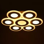 Люстра с ПДУ 671137/6 LED 204Вт диммер 3 режима 3000-6000К белый 50х50х6,5 см