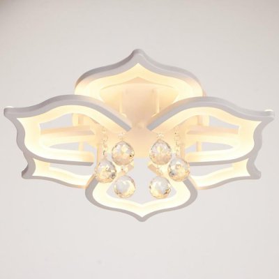 Люстра с ПДУ 671141/6 LED 170Вт диммер 3 режима 3000-6000К белый 51х51х20 см Люстра с ПДУ 671141/6 LED 170Вт диммер 3 режима 3000-6000К белый 51х51х20 см