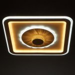 Светильник с ПДУ 671147/1 LED 150Вт диммер 3 режима 3000-6000К белый 48х48х8 см