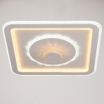 Светильник с ПДУ 671147/1 LED 150Вт диммер 3 режима 3000-6000К белый 48х48х8 см