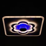 Светильник с ПДУ 671148/1 LED 136Вт диммер 3 режима RGB 3000-6000К белый 45х45х8 см