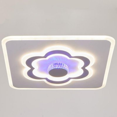 Светильник с ПДУ 671148/1 LED 136Вт диммер 3 режима RGB 3000-6000К белый 45х45х8 см Светильник с ПДУ 671148/1 LED 136Вт диммер 3 режима RGB 3000-6000К белый 45х45х8 см