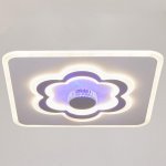 Светильник с ПДУ 671148/1 LED 136Вт диммер 3 режима RGB 3000-6000К белый 45х45х8 см