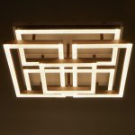 Люстра с ПДУ 671149/5 LED 112Вт диммер 3 режима 3000-6000К кофе 55х55х13,5 см