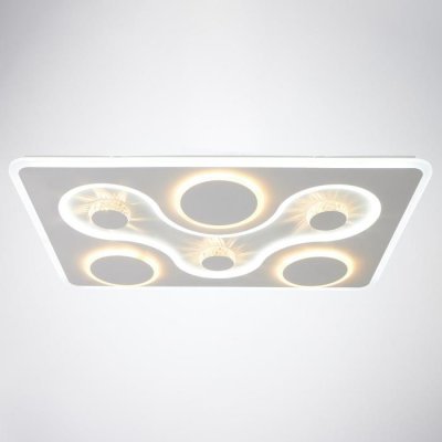 Люстра с ПДУ 671150/1 LED 252Вт диммер 3 режима 3000-6000К белый 90х80х8,5 см Люстра с ПДУ 671150/1 LED 252Вт диммер 3 режима 3000-6000К белый 90х80х8,5 см