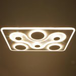 Люстра с ПДУ 671150/1 LED 252Вт диммер 3 режима 3000-6000К белый 90х80х8,5 см