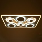 Люстра с ПДУ 671150/1 LED 252Вт диммер 3 режима 3000-6000К белый 90х80х8,5 см