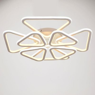 Люстра с ПДУ 671153/8 LED 240Вт диммер 3 режима 3000-6000К белый 65х65х10 см Люстра с ПДУ 671153/8 LED 240Вт диммер 3 режима 3000-6000К белый 65х65х10 см