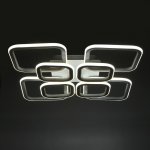 Люстра с ПДУ 671154/8 LED 232Вт диммер 3 режима 3000-6000К белый 60х60х13 см