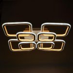 Люстра с ПДУ 671154/8 LED 232Вт диммер 3 режима 3000-6000К белый 60х60х13 см