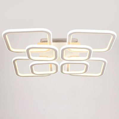 Люстра с ПДУ 671154/8 LED 232Вт диммер 3 режима 3000-6000К белый 60х60х13 см