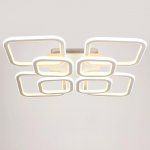 Люстра с ПДУ 671154/8 LED 232Вт диммер 3 режима 3000-6000К белый 60х60х13 см