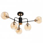 Люстра 670802/6 E27 40Вт черный-золото 85х85х46 см