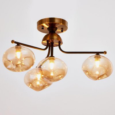 Люстра 670803/4 G9 40Вт черный-золото 50х50х30 см