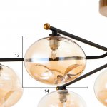 Люстра 670804/7 G9 40Вт черный-золото 70х70х33 см