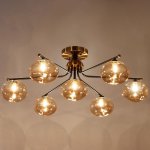 Люстра 670804/7 G9 40Вт черный-золото 70х70х33 см