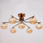 Люстра 670804/7 G9 40Вт черный-золото 70х70х33 см