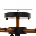 Люстра 670805/3+1 E27 40Вт+ G9 40Вт черный-золото 60х60х26 см