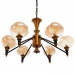 Люстра 670807/6 G9 40Вт черный-золото 57х57х84 см