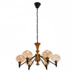 Люстра 670807/6 G9 40Вт черный-золото 57х57х84 см