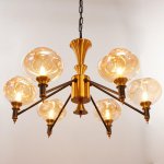 Люстра 670807/6 G9 40Вт черный-золото 57х57х84 см