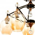 Люстра 670808/5 E27 40Вт черный-золото 61х61х39 см