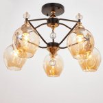 Люстра 670808/5 E27 40Вт черный-золото 61х61х39 см