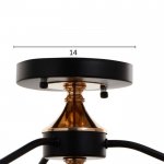 Люстра 670809/3 E27 40Вт черный-золото 55х55х40 см