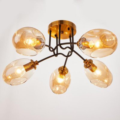 Люстра 670810/5 E27 40Вт черный-золото 73х73х24 см