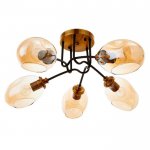 Люстра 670810/5 E27 40Вт черный-золото 73х73х24 см