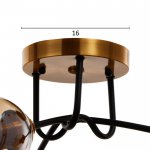 Люстра 670811/3 E27 40Вт черный-золото 73х73х24 см