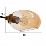 Люстра 670811/3 E27 40Вт черный-золото 73х73х24 см