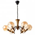 Люстра 670812/6 E14 40Вт черный-золото 77х77х84 см