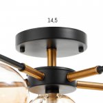 Люстра 670813/6 G9 40Вт черный-золото 61х61х25 см